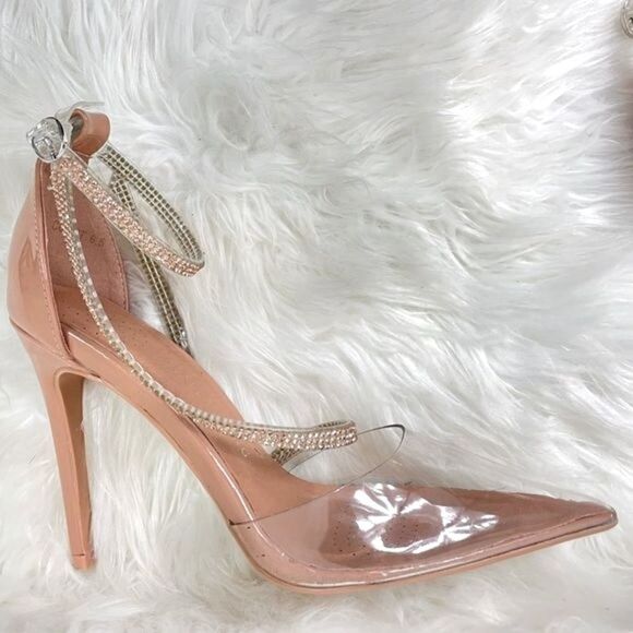 Azalea Wang | Rhinestone clear pointy stilettos 37 - Picture 2 of 5